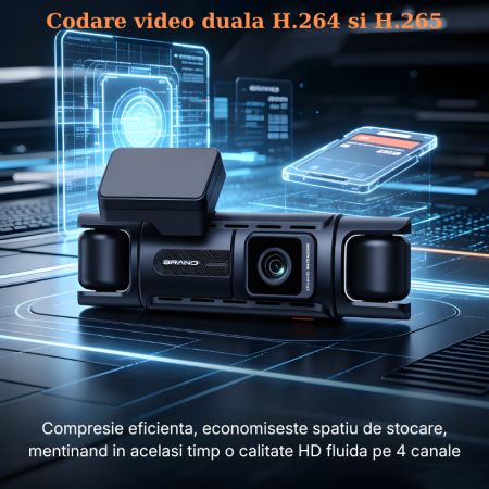Camera auto cu 4 canale MaGeCa, 4K fata si 1080P stanga/dreapta/spate, WIFI, Control aplicatie, Senzor de coliziune G-senzor, GPS incorporat, Inregistrare in bucla, Mod parcare, Vedere nocturna, Tehno [5]
