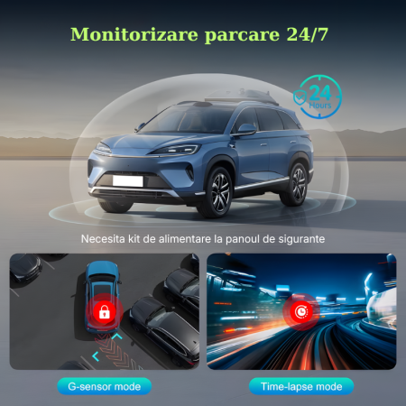 Camera auto dubla MaGeCa,  4K Ultra HD fata si spate, WIFI, Control aplicatie, Senzor de coliziune G-senzor, GPS incorporat, Inregistrare in bucla, Mod parcare, Vedere nocturna, Ecran IPS 3.19 inch, T [5]