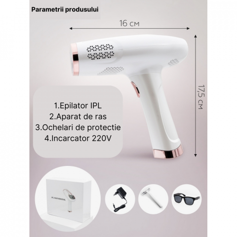 Epilator IPL MaGeCa®, dispozitiv de indepartare a parului cu laser pentru femei si barbati, 5 trepte de intensitate, 999.999 impulsuri pentru fata, brate, picioare, axila si inghinal, Epilare definiti [5]