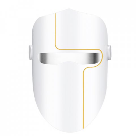 Intretinerea pielii - Masca faciala cu lumina LED, MaGeCa®, 3 culori, Terapie fotonica anti-acnee, Intretinerea si ingrijirea tenului, Eliminarea ridurilor, Intinerirea pielii, Alb
