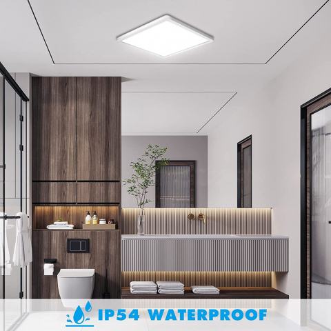 Plafoniera LED inteligenta MaGeCa®, RGB, 24W, Temperatura si intensitate lumina reglabile, Lumina calda/neutra/rece (3000-6500K), Telecomanda, Aplicatie telefon compatibila Google Assistant/Amazon Ale [3]