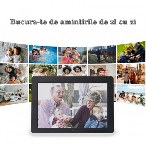Rama foto digitala MaGeCa®, 10 inch, Rezolutie 1024x600 HD IPS, Ecran LED 16:9, Slot USB, Slot Card SD, Poze/Video, Difuzor 2x2W, Temporizator pornire/oprire automata, Telecomanda, Neagra [6]