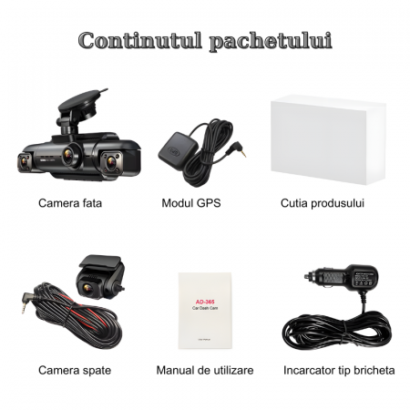 RESIGILAT - Camera auto de bord MaGeCa, Full HD 1080P, 4 canale, Vedere nocturna, WIFI, GPS, Inregistrare 4 camere simultan, Senzor de coliziune G-senzor, Inregistrare in bucla, Tehnologie WDR [9]