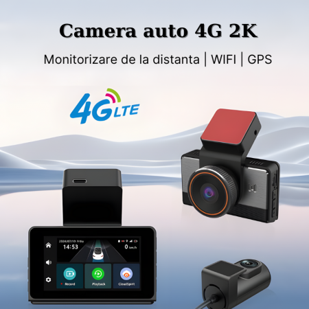 RESIGILAT - Camera auto  MaGeCa P83, Conexiune 4G cartela SIM, Camera fata 2K + camera spate 720P, Monitorizare de la distanta, G-senzor, Inregistrare in bucla, Control din aplicatie, Vedere nocturna [3]