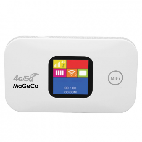 Router wireless MaGeCa® MF880, 4G LTE, 150 Mbps, Ecran color, Baterie 2100 mAh, Portabil, Alb [0]