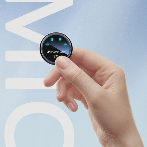 Set 2 microfoane wireless MaGeCa, tip lavaliera, Carcasa de incarcare, Rotunde cu magnet, Reducerea zgomotului pentru inregistrarea video in aer liber, Compatibil cu iPhone/Type-C [6]