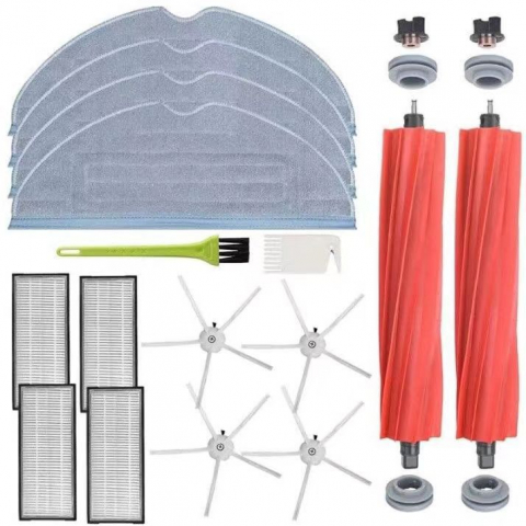 Produse pentru curatenie - Set accesorii aspirator robot MaGeCa®, pentru Roborock S7, 2 perii principale, 4 filtre Hepa, 4 lavete, 4 perii laterale, 2 accesorii curatare