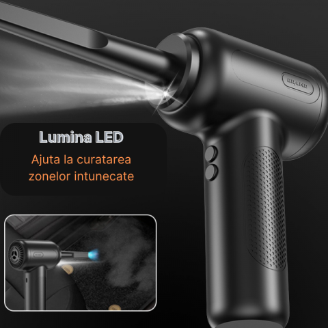 Suflanta aer si aspirator MaGeCa® 2 in 1, fara fir, multiple accesorii, lanterna LED, 3 trepte de viteza, pentru casa si masina, incarcare USB-C, 68 W [3]