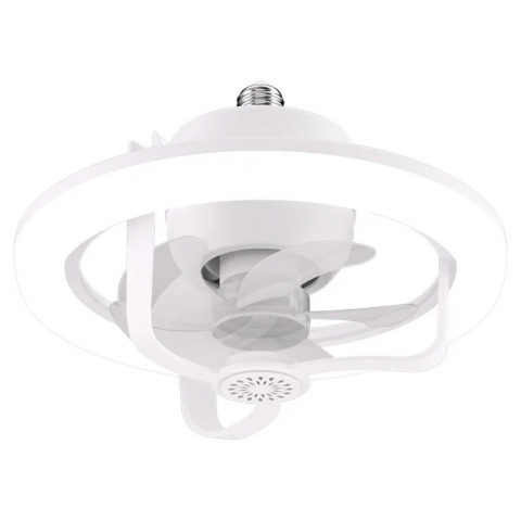 Aplice si plafoniere - Ventilator de tavan MaGeCa®, Iluminare LED, Functie de scuturare, Telecomanda, Control de la distanta al luminii, vitezei vantului si efect RGB, Aromaterapie, Design modern, Soclu universal E27