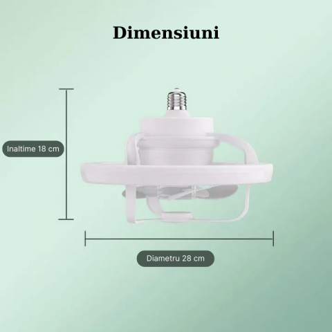 Ventilator de tavan MaGeCa®, Iluminare LED, Functie de scuturare, Telecomanda, Control de la distanta al luminii, vitezei vantului si efect RGB, Aromaterapie, Design modern, Soclu universal E27 [4]