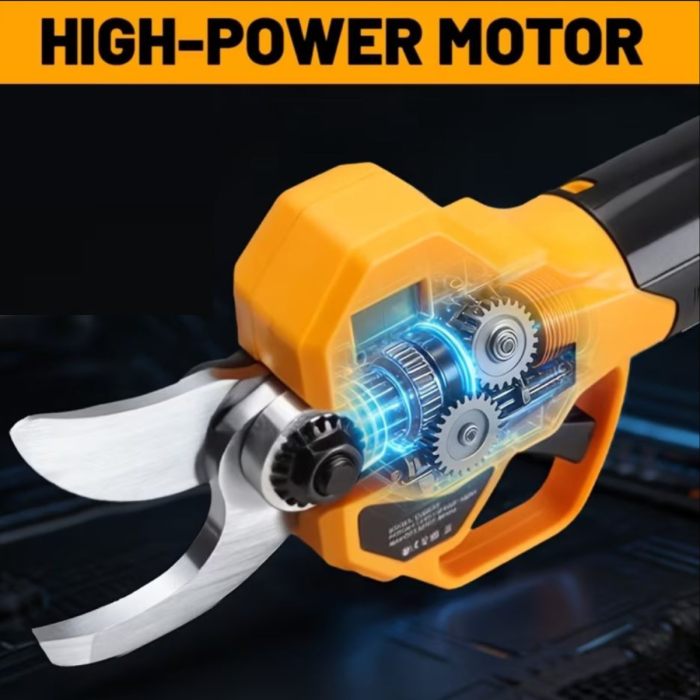 Foarfeca Electrica de Gradina 48V pentru Taiat Crengi, Vie, cu 1/2 Acumulatori, 2 Trepte de Taiere, Profesionala [6]