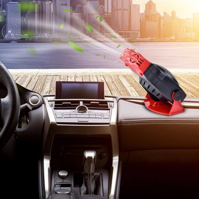 Aeroterma auto cu aer cald si rece pentru incalzire si dezaburire, 12 V, putere 200 W [7]