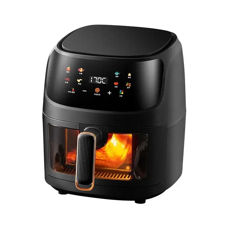 AirFryer Friteuza cu Aer Cald 8L, 2400W, Afisaj Digital, LCD Touch Control, Functii Multiple, Geam transparent [6]