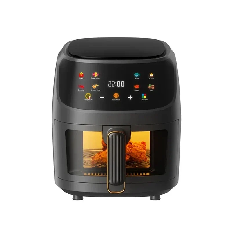 AirFryer Friteuza cu Aer Cald 8L, 2400W, Afisaj Digital, LCD Touch Control, Functii Multiple, Geam transparent [3]