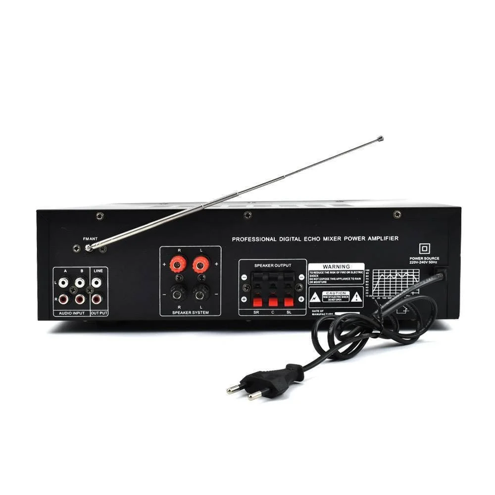 Amplificator sunet, 300 W, cu bluetooth, telecomanda si functie Karaoke, GF777 [3]