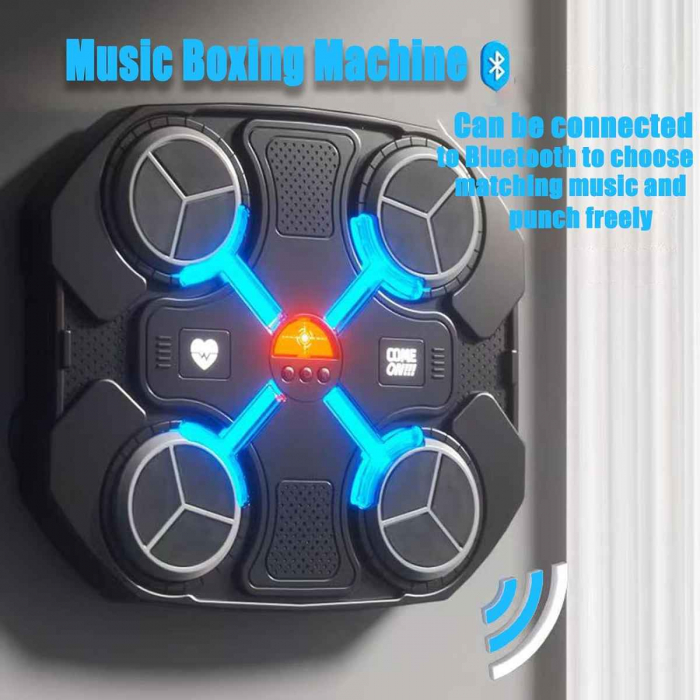 Aparat de box cu muzica Bluetooth, montare pe perete, lumini interactive, pentru antrenament si distractie in familie [5]