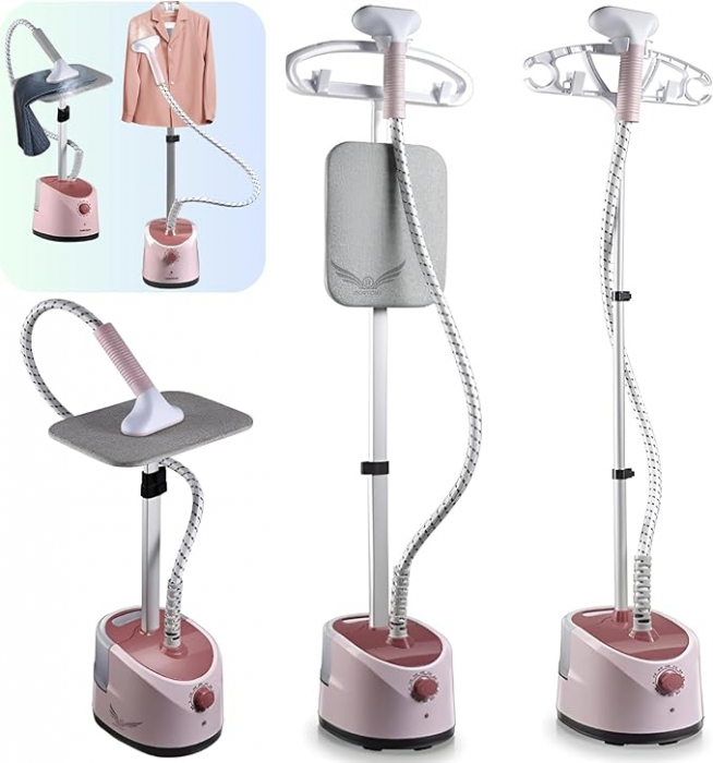 Aparat de calcat cu abur vertical 2 in 1, cu masa de calcat, 1800W, rezervor apa 1.7 l, reglabil pe înaltime [11]