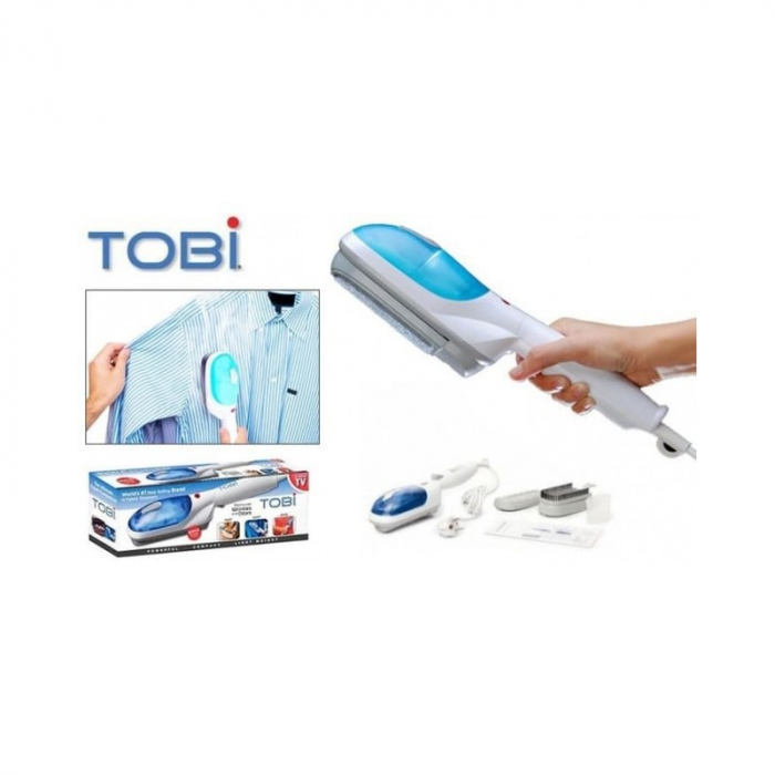 Aparat de Calcat Vertical cu Abur si Perie Curatare, Multifunctional, Tobi Travel Steamer, 1000W [7]