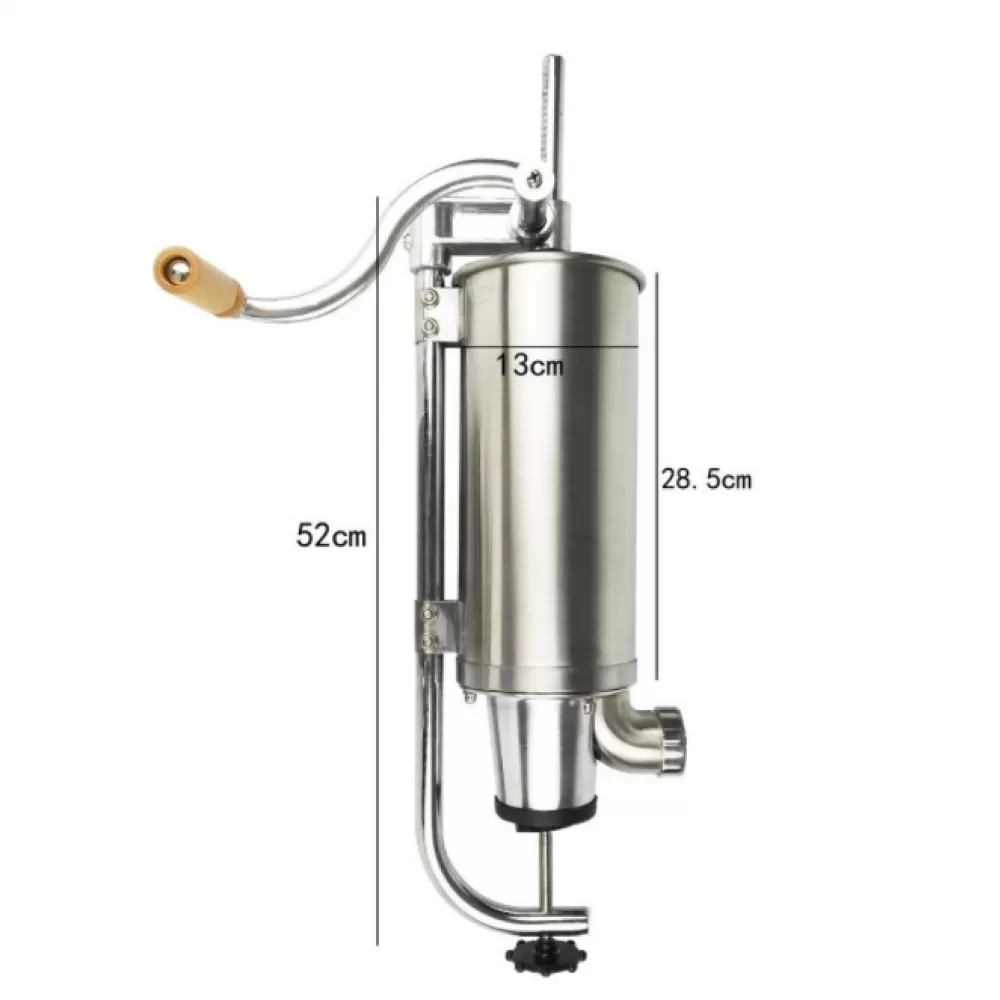 Aparat de facut Carnati, 5kg Capacitate, metal inox, Vertical, 4 palnii, prindere de masa [9]