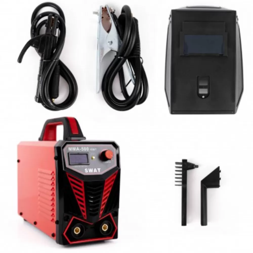 Aparat de sudura invertor SWAT MMA500, afisaj electronic, accesorii, rosu [2]