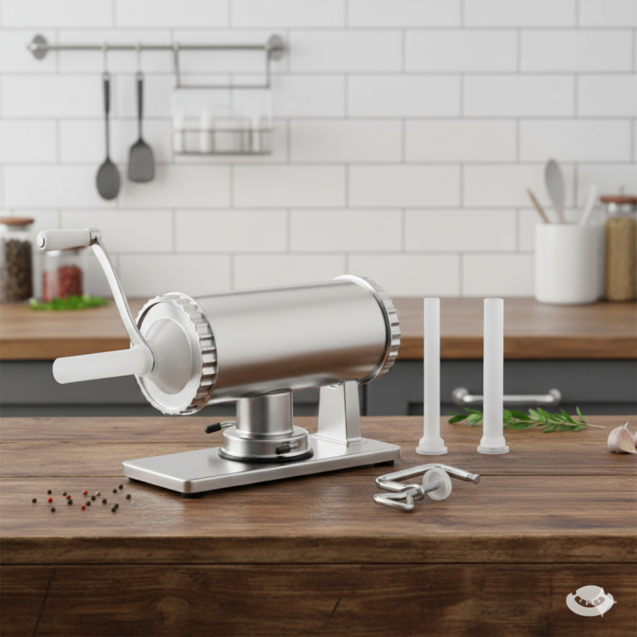 Aparat de umplut carnati 3 kg Capacitate, Orizontal, Inox, 3 Palnii Incluse [10]