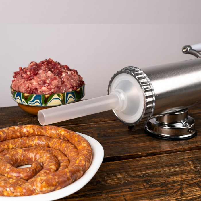 Aparat de umplut carnati 3 kg Capacitate, Orizontal, Inox, 3 Palnii Incluse [7]