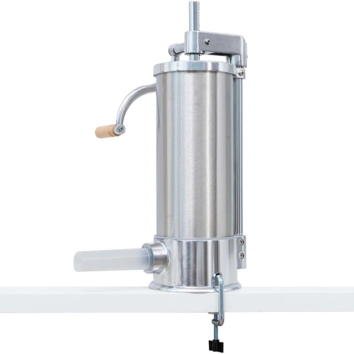 Aparat de umplut carnati 6 kg Capacitate, Vertical, Inox, 6 Palnii Incluse, sistem anti bule [9]