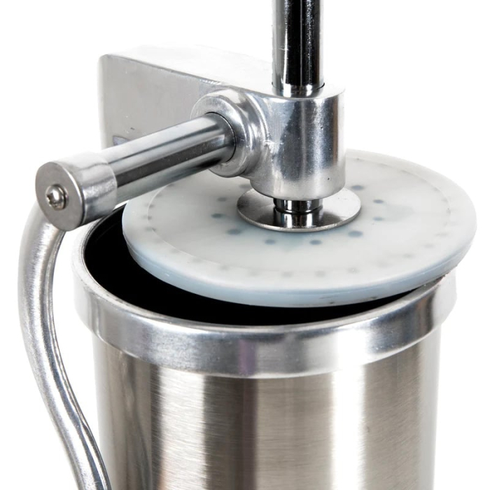 Aparat de umplut carnati 6 kg Capacitate, Vertical, Inox, 6 Palnii Incluse, sistem anti bule [7]