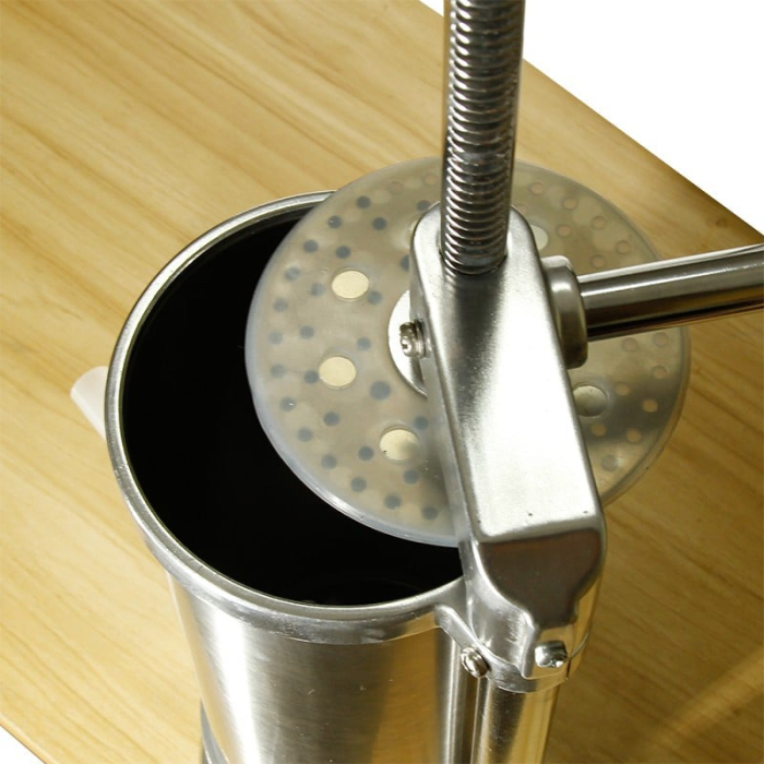 Aparat de umplut carnati 6 kg Capacitate, Vertical, Inox, 6 Palnii Incluse, sistem anti bule [2]