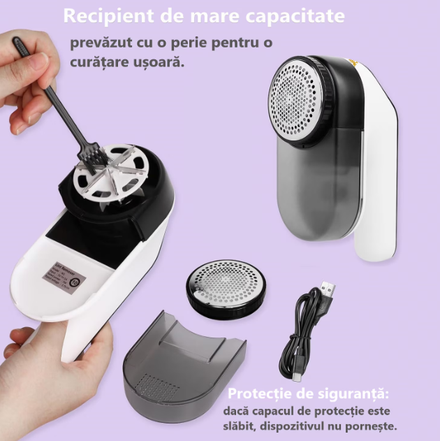 Aparat electric pentru indepartarea scamelor, cu Acumulator, Portabil, 9000 rpm [4]