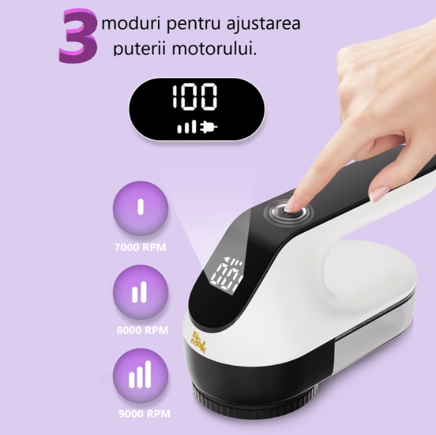 Aparat electric pentru indepartarea scamelor, cu Acumulator, Portabil, 9000 rpm [2]