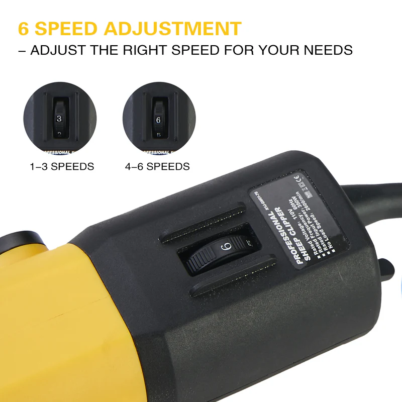 Aparat electric profesional pentru tuns oile, 2000 W, 6 trepte de viteza, 2400 r/min [5]