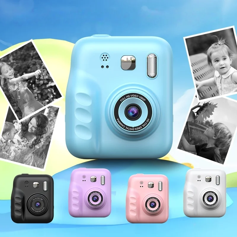 Aparat Foto Digital cu Imprimare Termica pentru copii, display color, 2 Camere, Full HD 1080p, Model Nou [5]