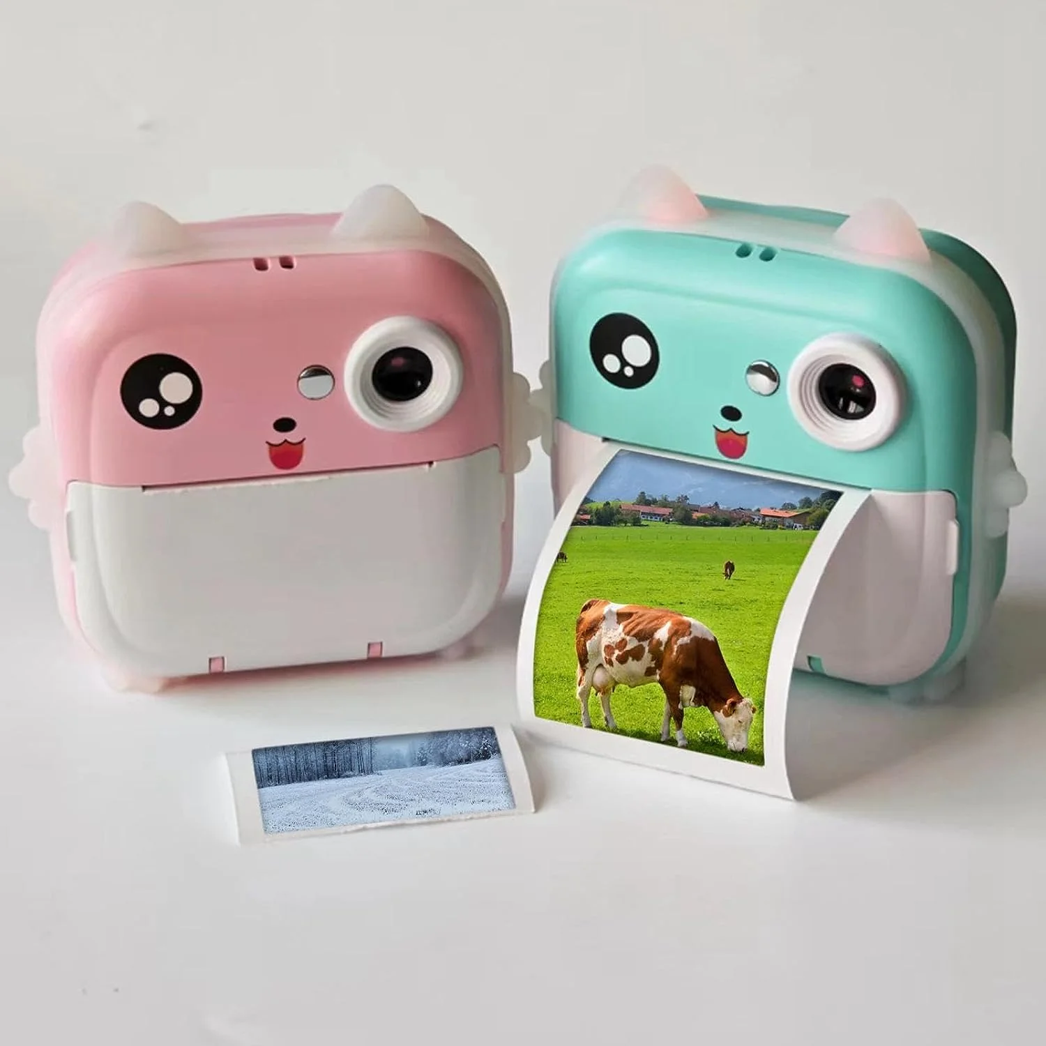 Aparat Foto Digital cu Imprimare Termica pentru copii, display color de 2,4 inch, 1080P Full HD [13]