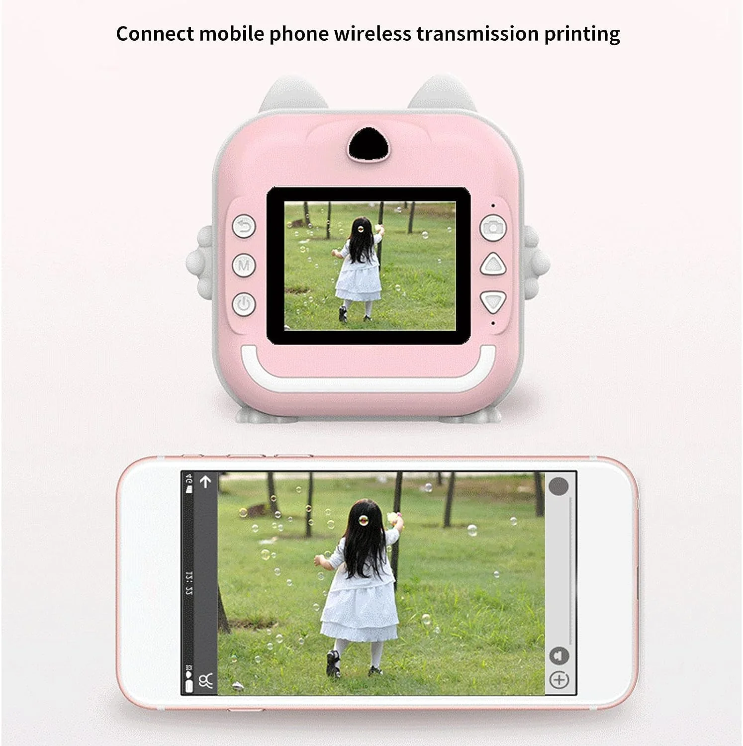 Aparat Foto Digital cu Imprimare Termica pentru copii, display color de 2,4 inch, 1080P Full HD [6]