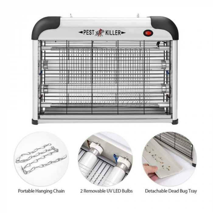 Aparat UV anti insecte, tantari, muste, cu tava de colectare, 8W/10W [4]