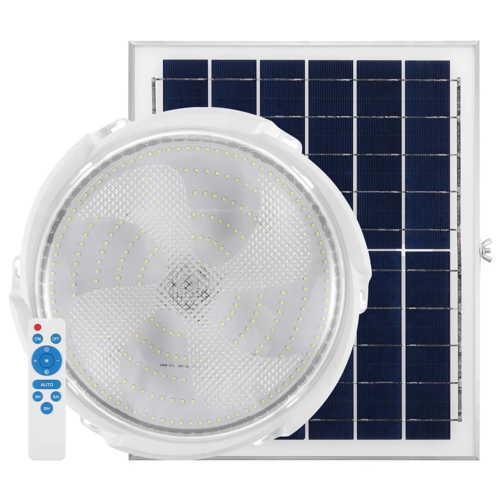 Aplica Plafoniera cu Panou Solar si Telecomanda 40W/60W/100W, alb rece + alb cald + combinat, Jortan [5]