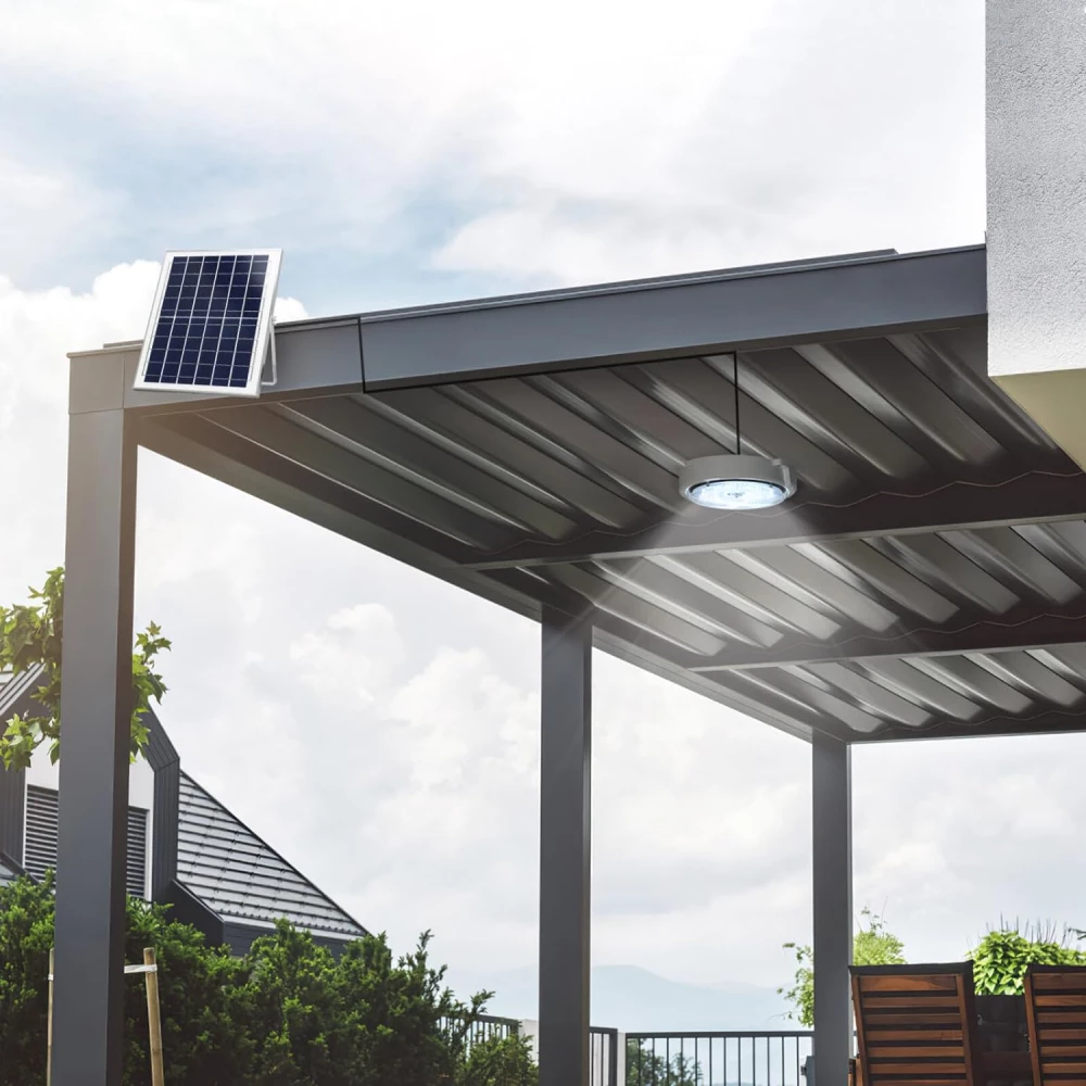 Aplica Plafoniera cu Panou Solar si Telecomanda 40W/60W/100W, alb rece + alb cald + combinat, Jortan [3]