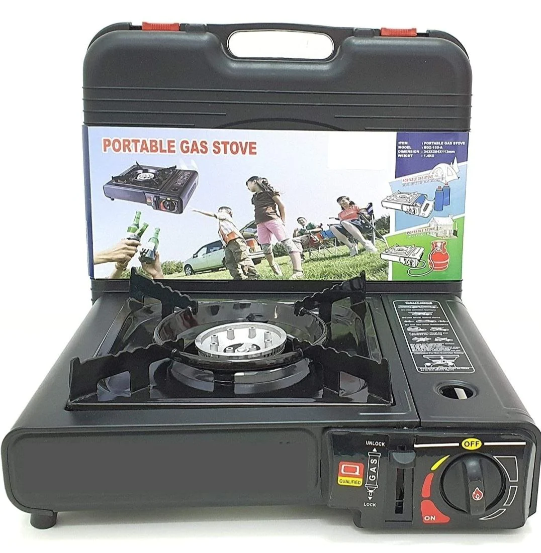 Aragaz portabil camping, aprindere automata, negru [10]