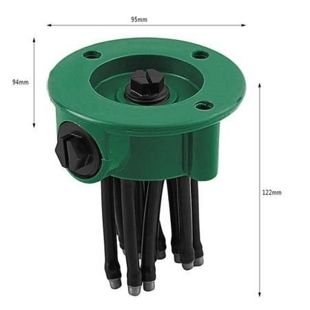 Aspersor 360 de grade cu 12 furtunuri flexibile ajustabile pentru gradina [5]