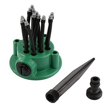 Aspersor 360 de grade cu 12 furtunuri flexibile ajustabile pentru gradina [4]