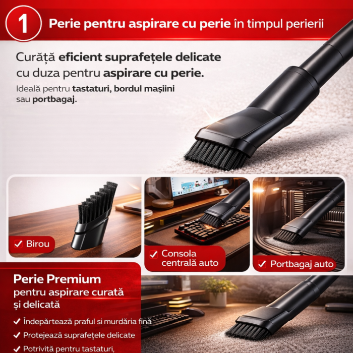 Aspirator si Suflanta de Aer Portabila 4 in 1 pentru masina, casa, birou si animale de companie, cu Acumulator detasabil si Reincarcabil [3]