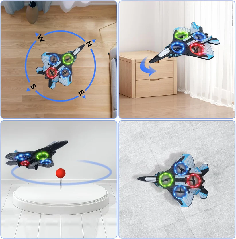 Avion cu telecomanda, Acrobatii 360°, Giroscop, Rezistent la impact, Lumini LED, Thunder Jet X [6]