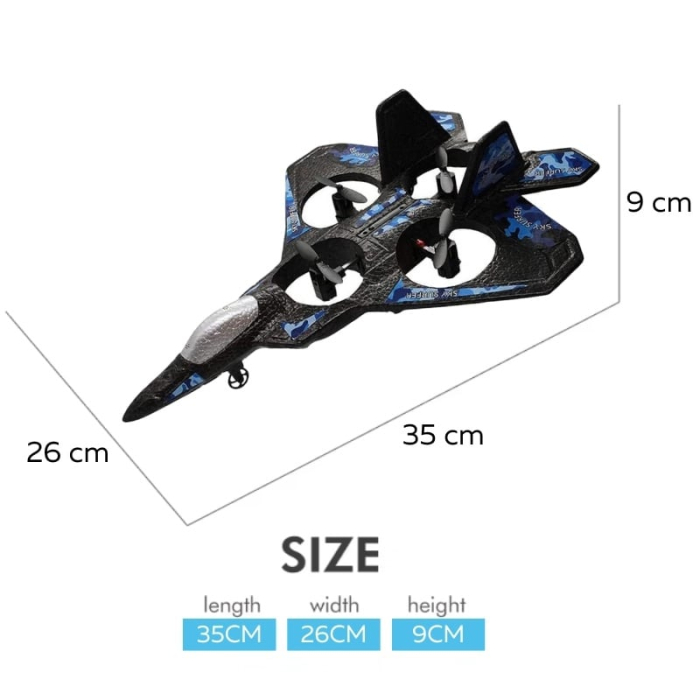 Avion cu telecomanda, Acrobatii 360°, Giroscop, Rezistent la impact, Lumini LED, Thunder Jet X [16]