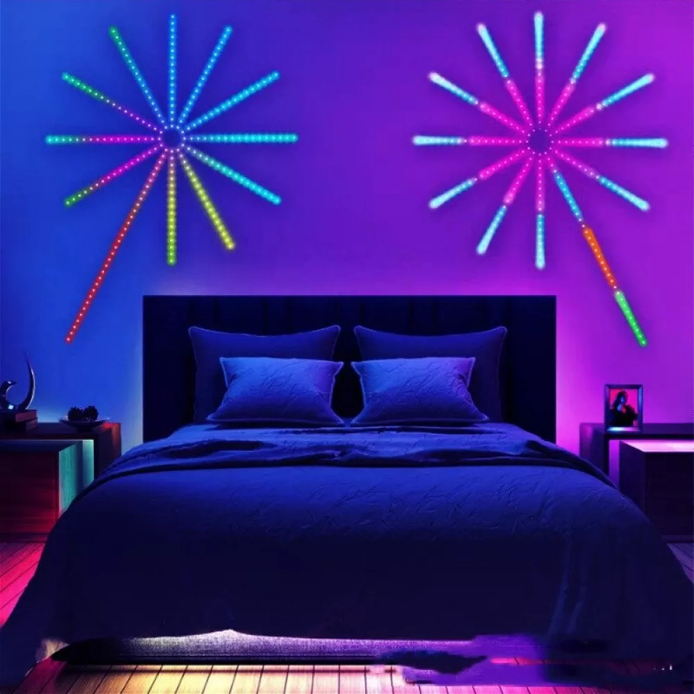 Banda artificii LED, Bluetooth, USB, Control prin telecomanda si telefon, RGB, Sincronizare audio, Multicolor [3]