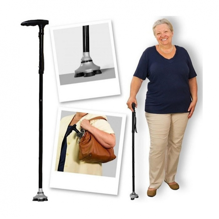 Baston Telescopic de Sprijin, Inaltime reglabila, cu Lanterna Trusty Cane [3]