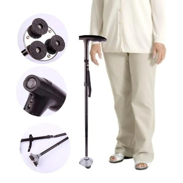 Baston Telescopic de Sprijin, Inaltime reglabila, cu Lanterna Trusty Cane [6]