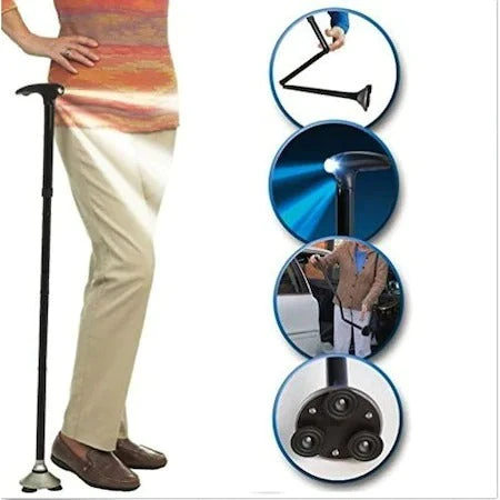 Baston Telescopic de Sprijin, Inaltime reglabila, cu Lanterna Trusty Cane [2]