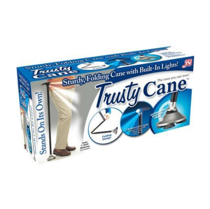 Baston Telescopic de Sprijin, Inaltime reglabila, cu Lanterna Trusty Cane [9]