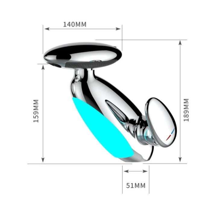 Baterie Lavoar Cu Lumini LED, Cap Extensibil 60 Cm, 4 Moduri De Jet Apa, Alb/Crom [8]